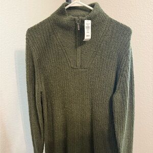 L.L. Bean Forest Green Cowl Neck Sweater